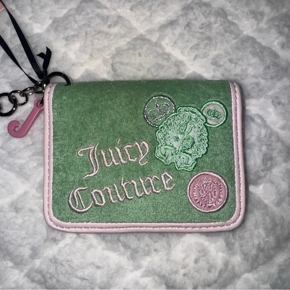 Y2K Juicy Couture Green and Pink Wallet - Picture 2 of 5